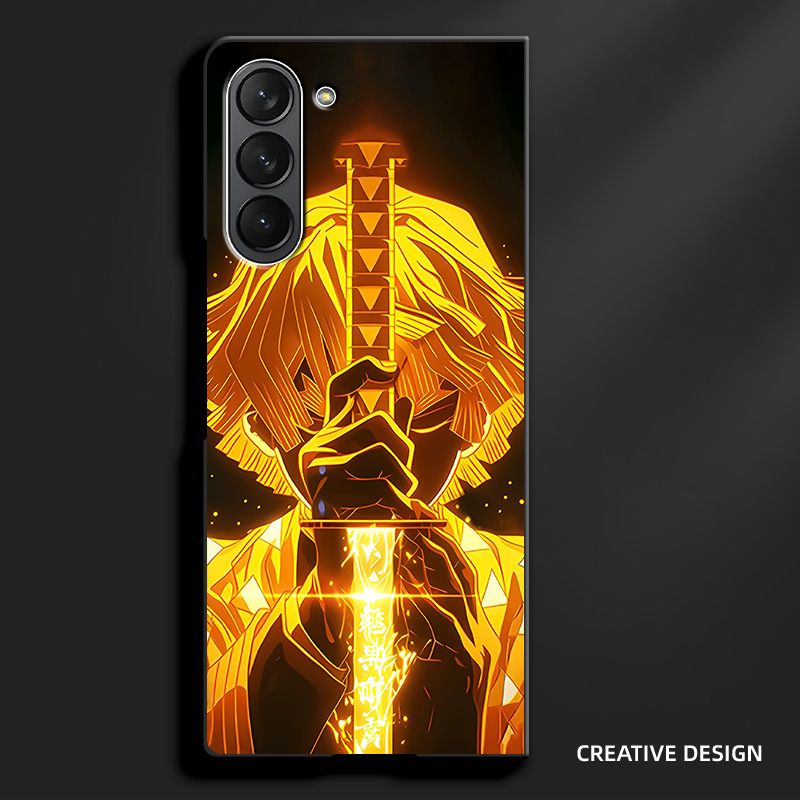 Demon Slayer Zenitsu Agatsuma Folding Screen Hard Case for Samsung