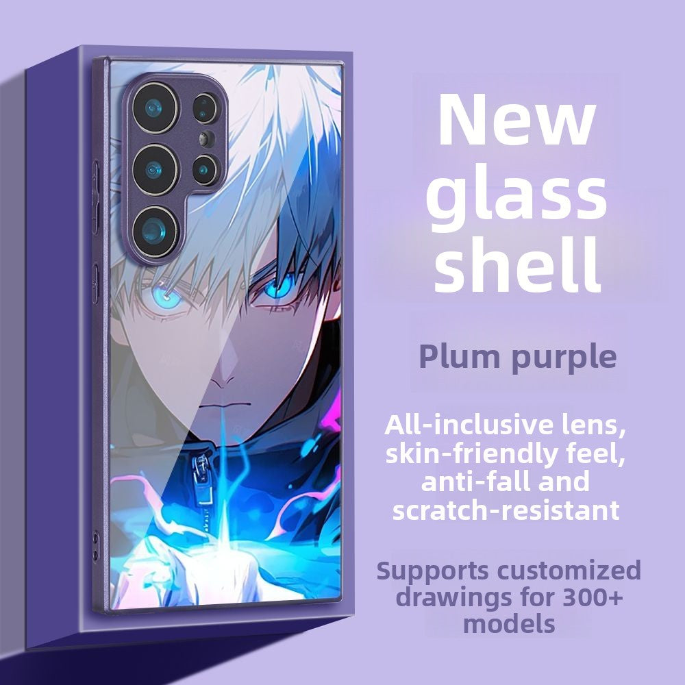 Jujutsu Kaisen Satoru Gojo HD Tempered Glass Case for Samsung Phones