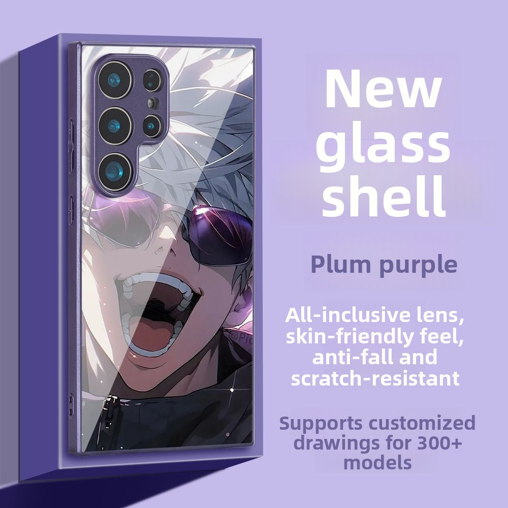 Jujutsu Kaisen Satoru Gojo HD Tempered Glass Case for Samsung Phones