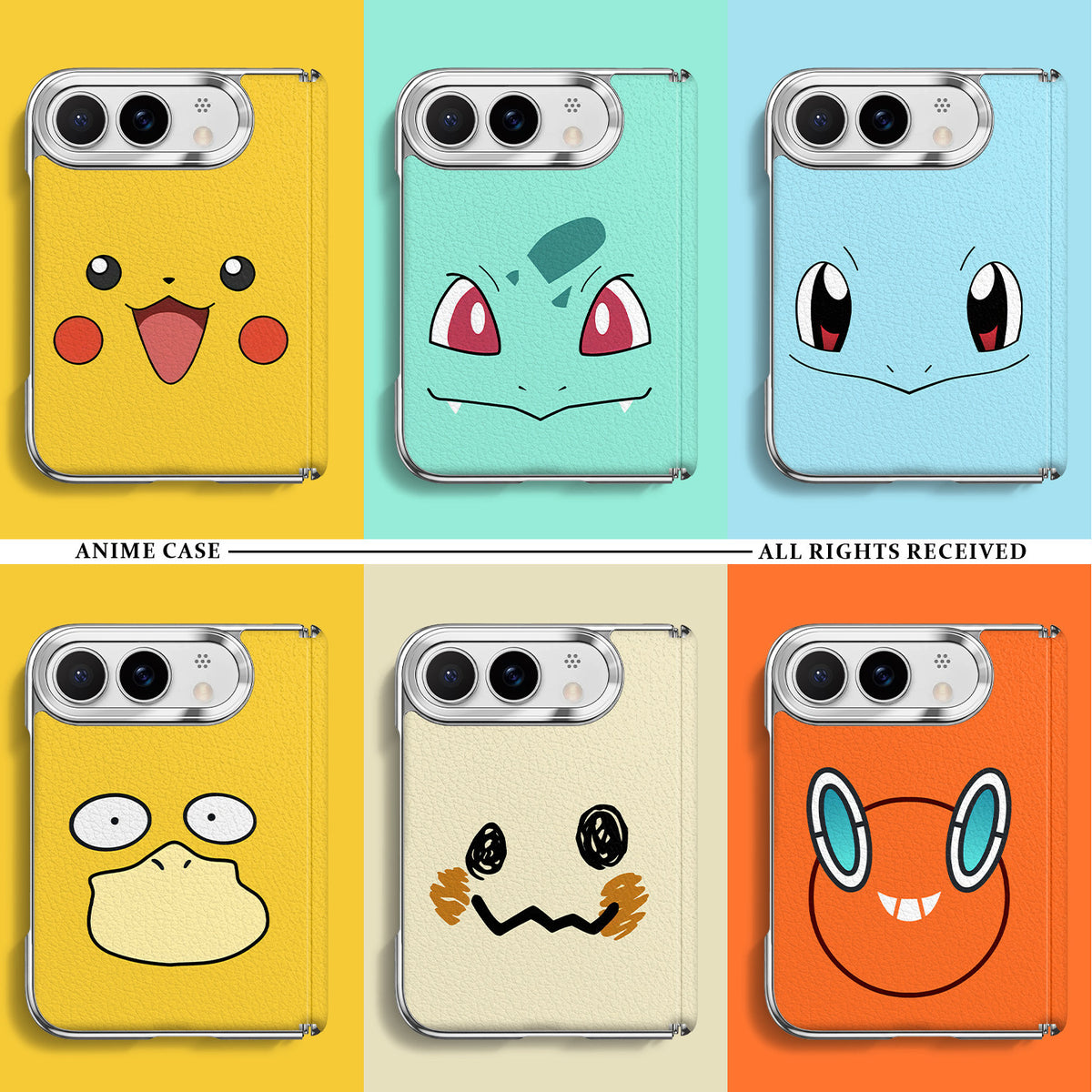 Pokemon iPhone Duo Leather Magsafe Phone Case with Kickstand