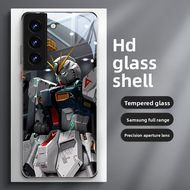 Gundam HD Tempered Glass Back Cases Samsung Cell Phone Cases