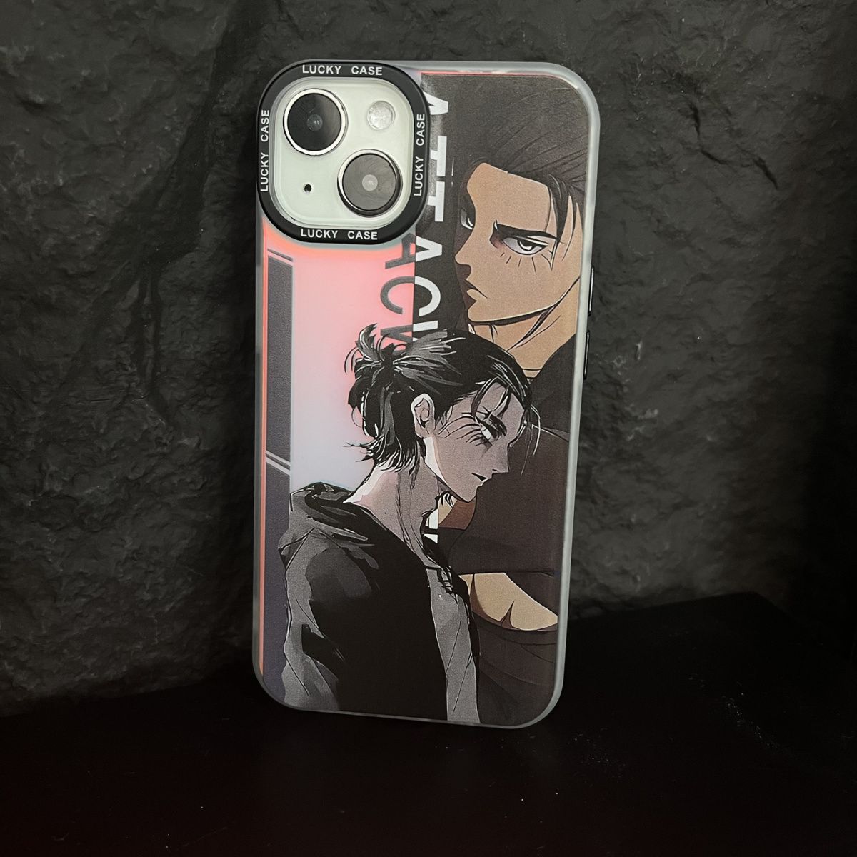 Attack on Titan Eren Yeager Laser Anime Case Anti-drop for IPhone