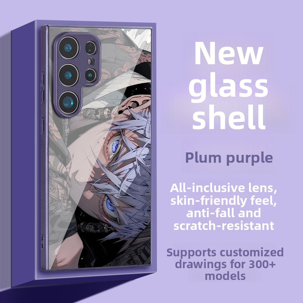 Jujutsu Kaisen Satoru Gojo HD Tempered Glass Case for Samsung Phones