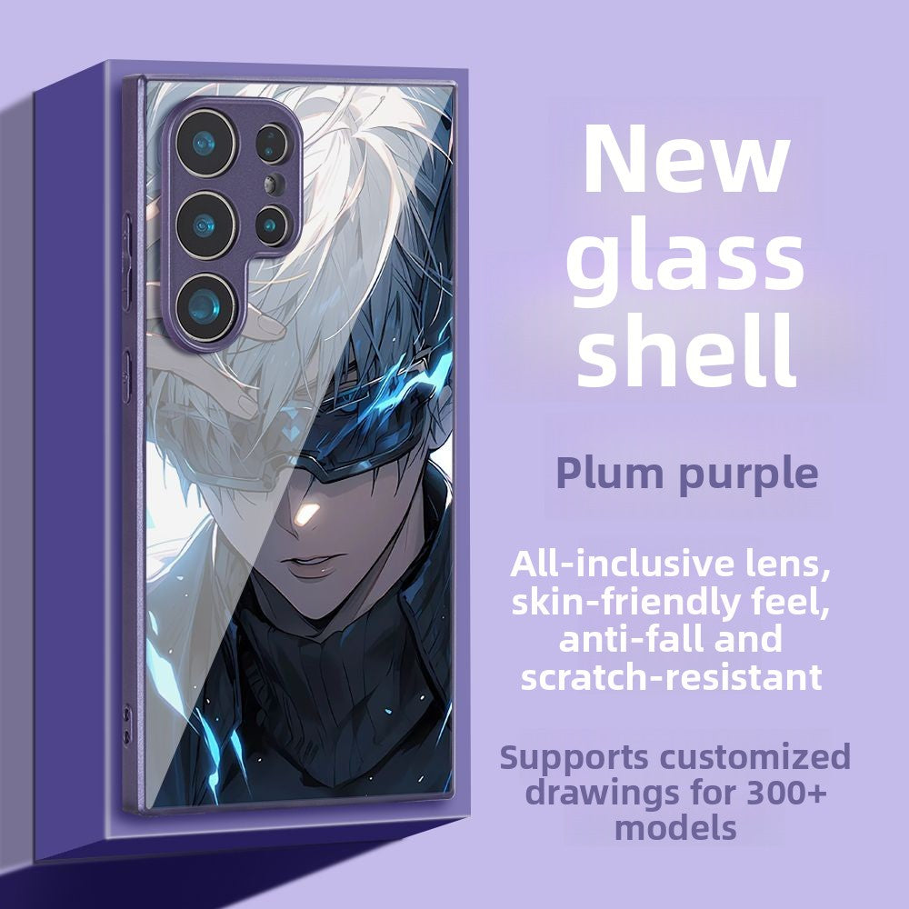 Jujutsu Kaisen Satoru Gojo HD Tempered Glass Case for Samsung Phones