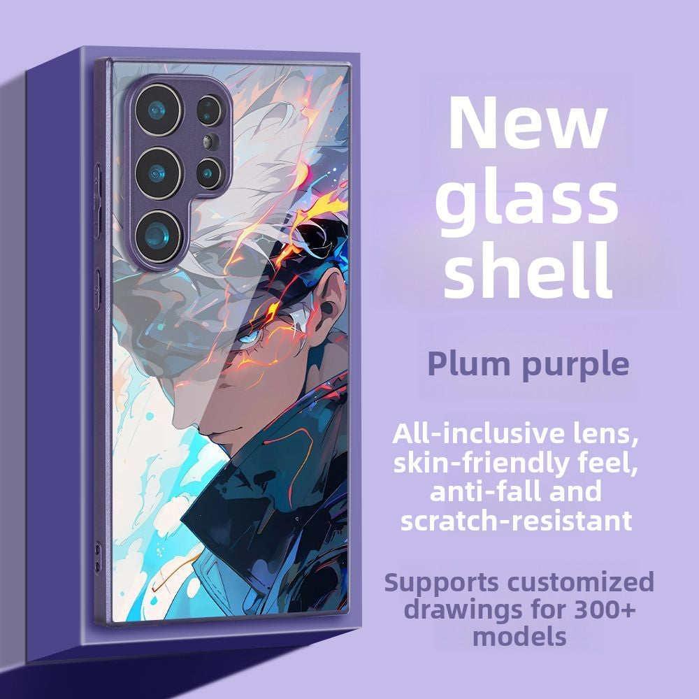 Jujutsu Kaisen Satoru Gojo HD Tempered Glass Case for Samsung Phones