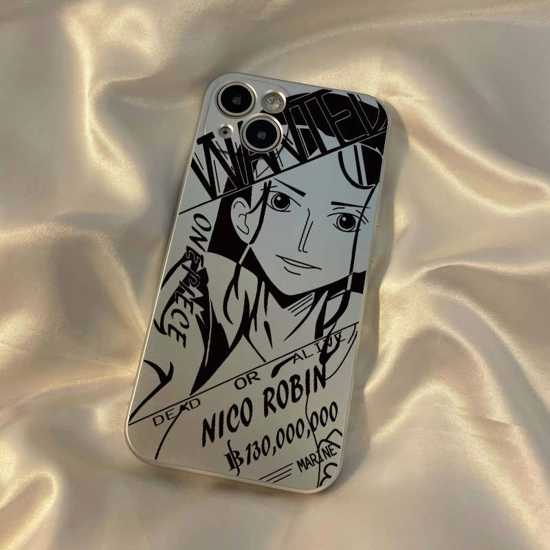 ONE PIECE Lluffy Ace Robin Silicone Electroplated Phone Case