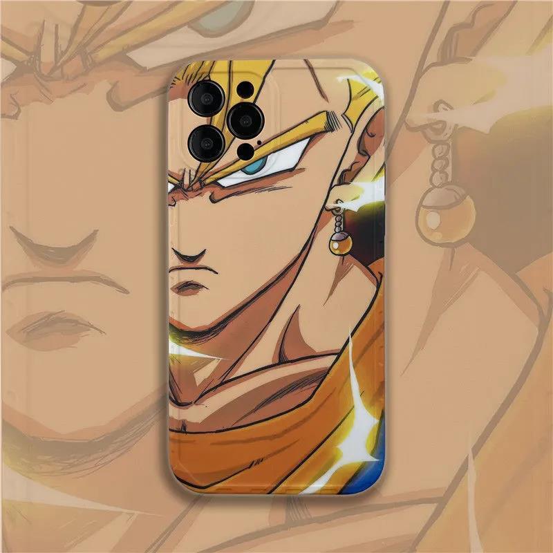 Dragon Ball Goku Saiyan Silicone Apple Anime Case for Iphone