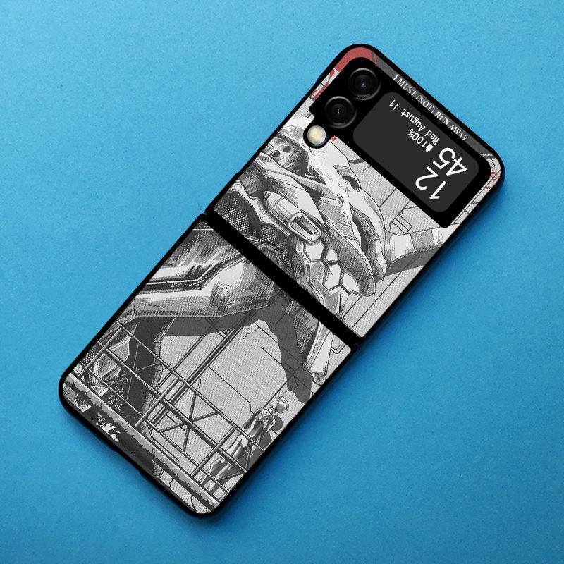 Neon Genesis Evangelion Foldable Leather Texture Phone Case For Samsung Phones