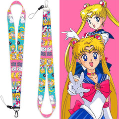 Anime Sailor Moon Mobile Phone Straps Neck Rope Key Chain Anti-lost Pendant Jewelry