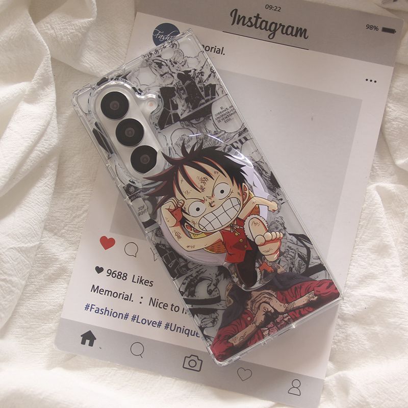 One Piece Foldable Magnetic Phone Case For Samsung Mobile Phones