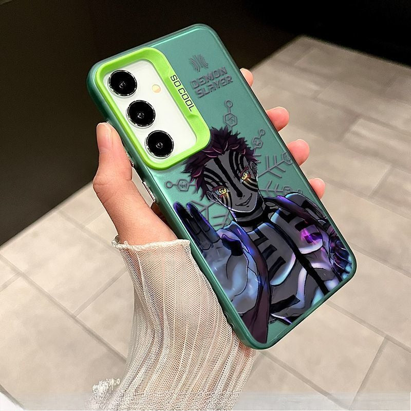 Demon Slayer Akaza Matte Shockproof Phone Case for Samsung Phones