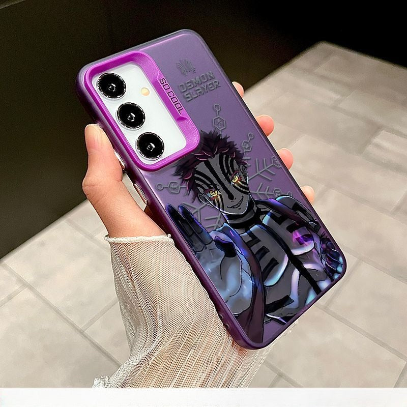 Demon Slayer Akaza Matte Shockproof Phone Case for Samsung Phones