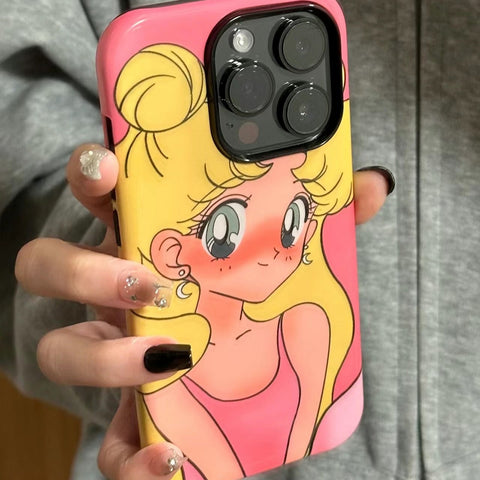 Cute Sailor Moon Phone Case iPhone Glossy Style