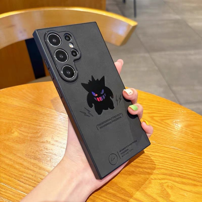 Pokémon Gengar Laser Alcantara Shockproof  Phone Case for Samsung
