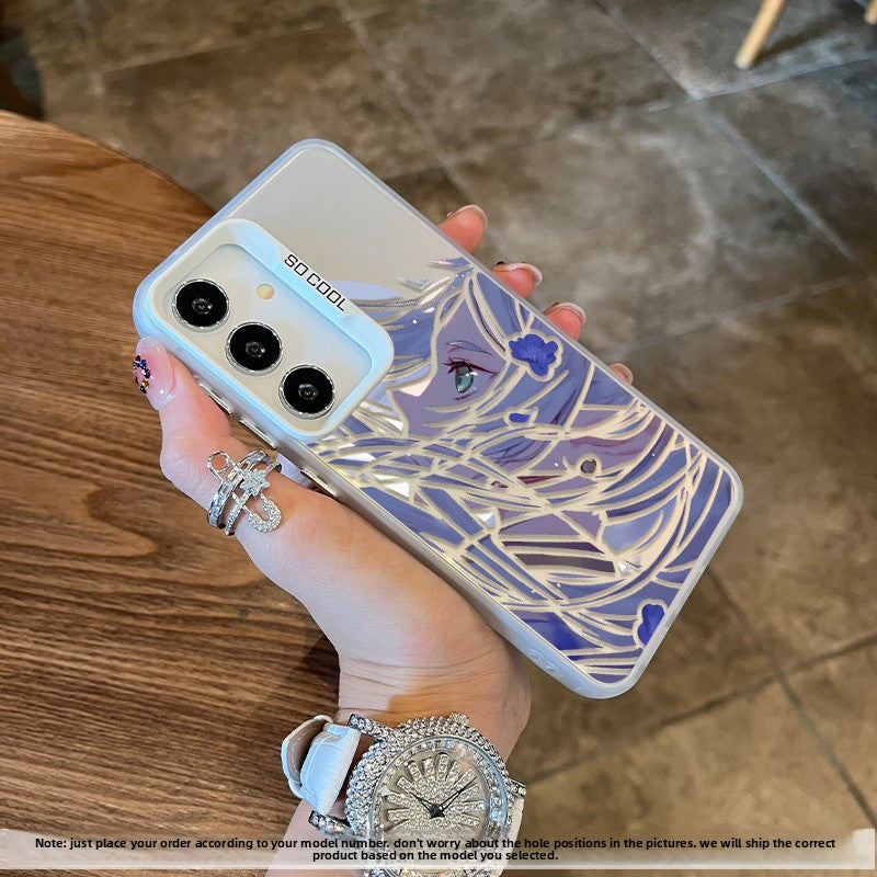 Frieren Laser Silicone Phone Case For Samsung Mobile Phones