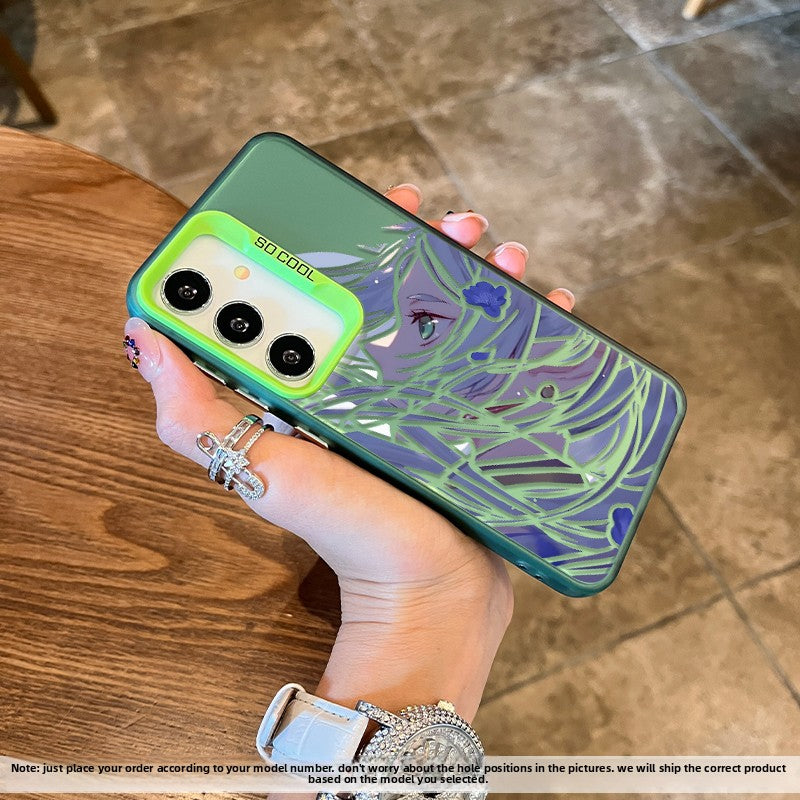 Frieren Laser Silicone Phone Case For Samsung Mobile Phones