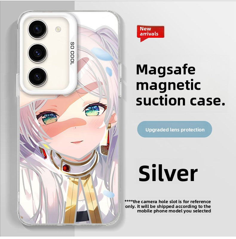 Frieren Magnetic Silicone Phone Case For Samsung Phones