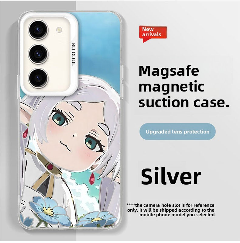 Frieren Magnetic Silicone Phone Case For Samsung Phones