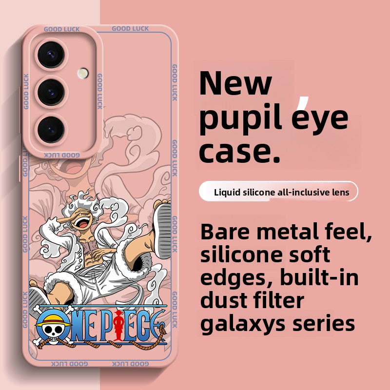 One Piece Gear 5 Luffy Full-Wrap Shockproof Silicone Cover for Samsung Phones