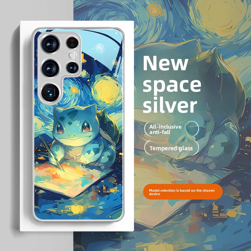 Pokémon Oil Painting Style Full-Wrap Phone Case for The Samsung