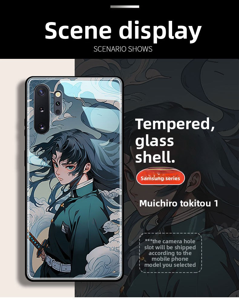 Demon Slayer Tempered Glass Shockproof Phone Case for Samsung