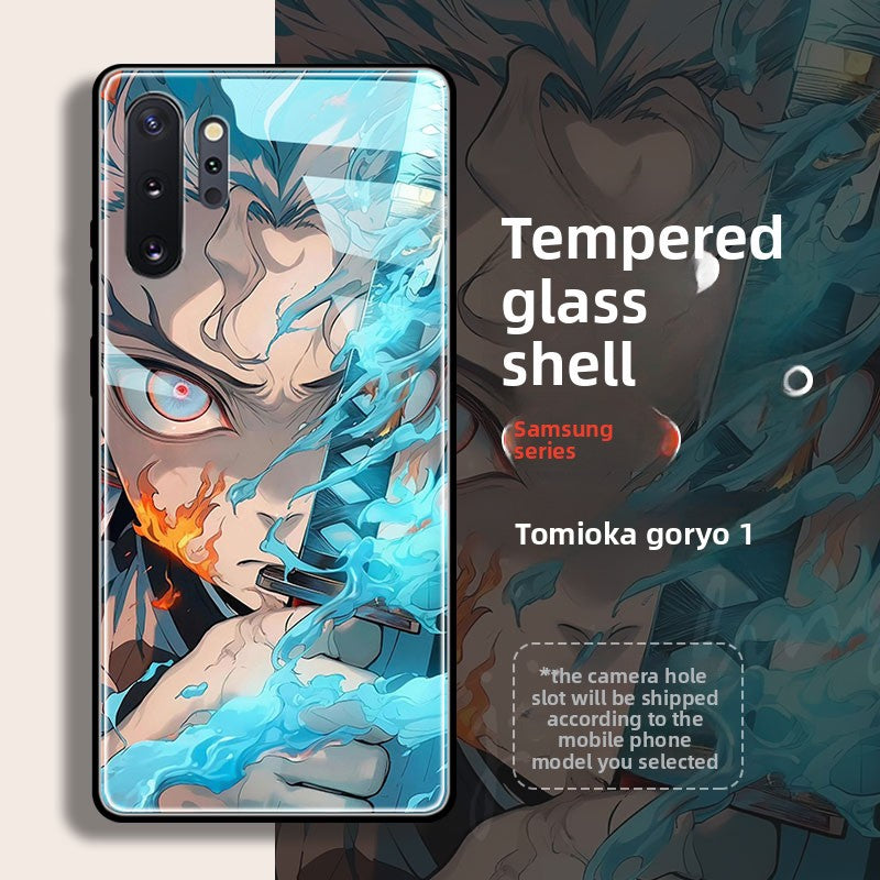 Demon Slayer Tempered Glass Shockproof Phone Case for Samsung