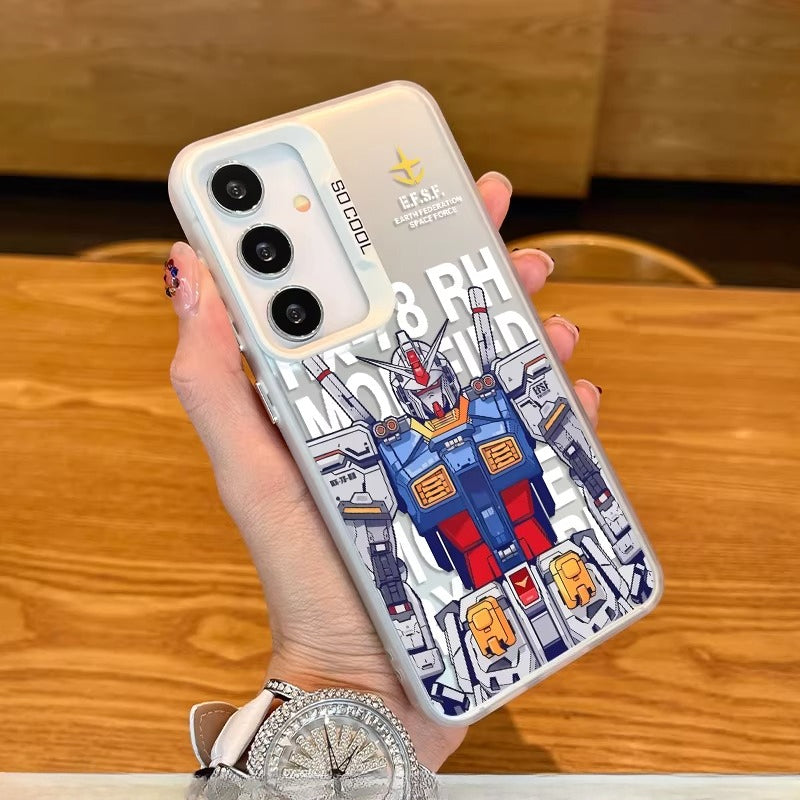 Gundam Anime Iridescent Matte Hard Protective Case for Samsung