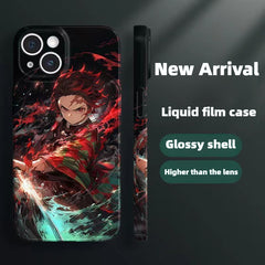 Demon Slayer Glossy Anime Phone Cases for Apple IPhone