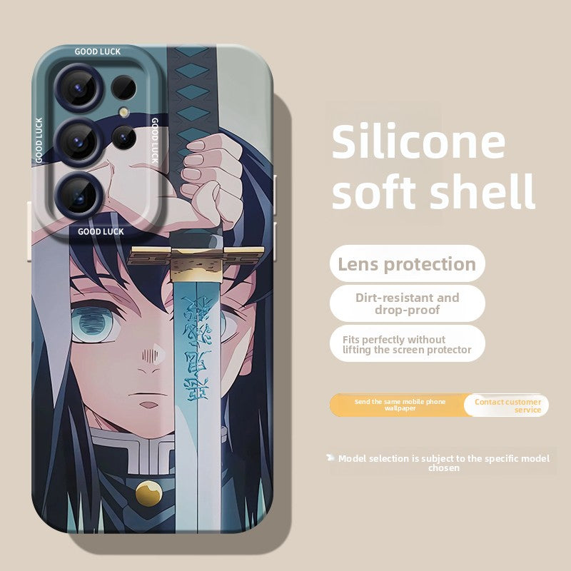 Demon Slayer Silicone Shockproof Phone Case For Samsung Phones