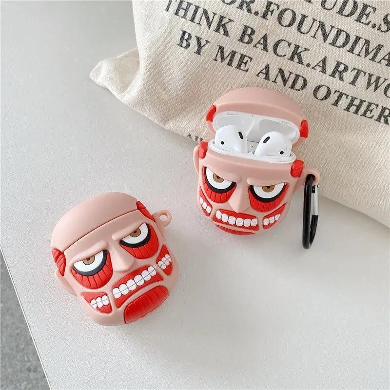 3D Big Faced Monster Airpod Case Cartoon Silicone Case - HelloAnimeCases