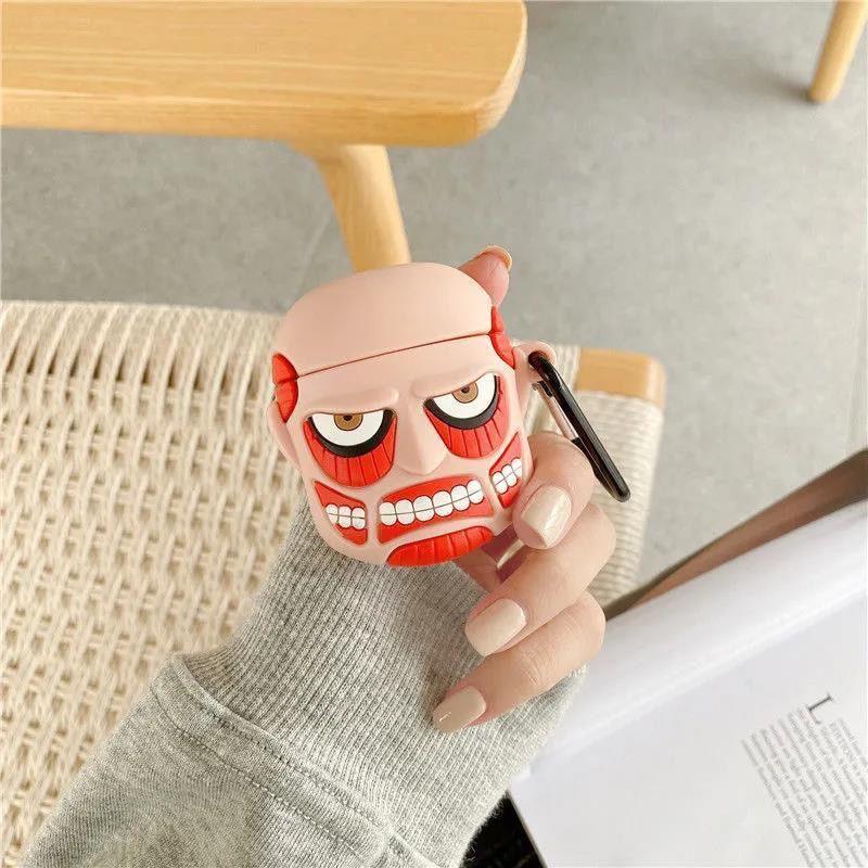 3D Big Faced Monster Airpod Case Cartoon Silicone Case - HelloAnimeCases