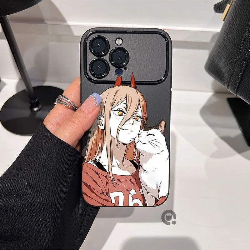 Chainsaw Man Power with Meowy Phone Case Silicone iPhone Case – HelloAnimeCases Chainsaw Man Power with Meowy Phone Case Silicone iPhone Case – HelloAnimeCases