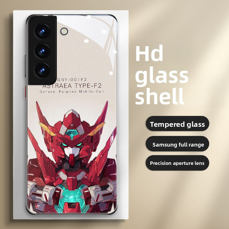 Gundam HD Tempered Glass Back Cases Samsung Cell Phone Cases