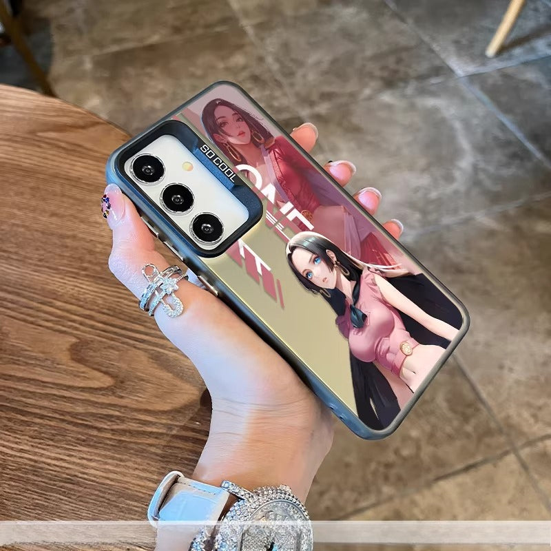 One Piece Boa Hancock Laser Holographic Silicone Phone Case for Samsung