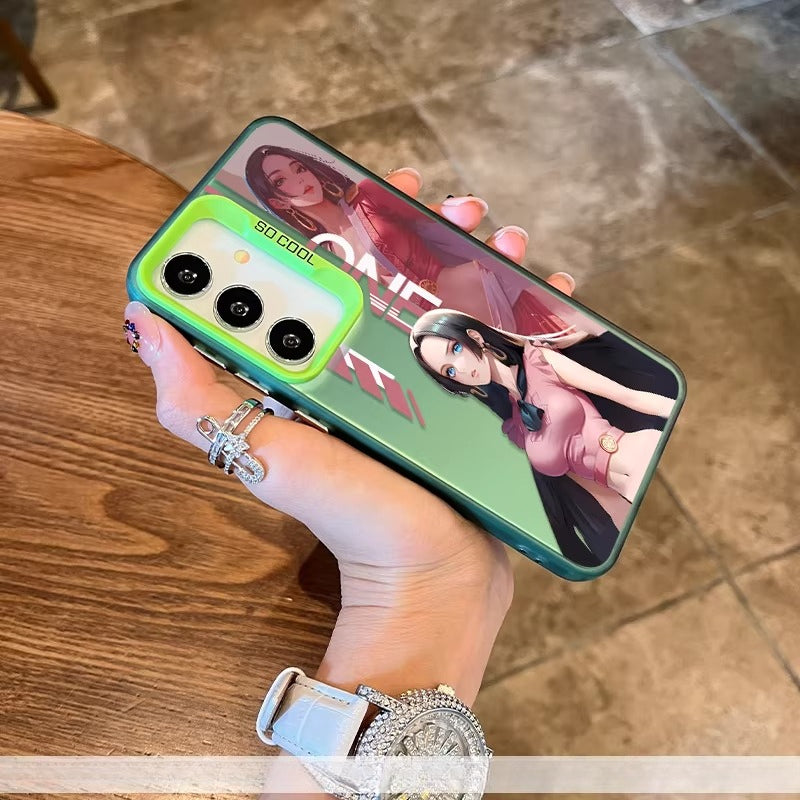 One Piece Boa Hancock Laser Holographic Silicone Phone Case for Samsung