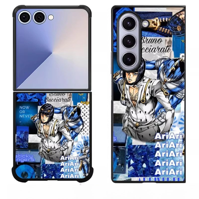 JoJo's Bizarre Adventure Folding Flip Shockproof Hard Case for Samsung Phones