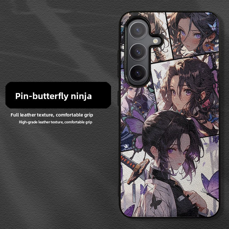 Demon Slayer Leather Texture Phone Case For the Samsung Galaxy