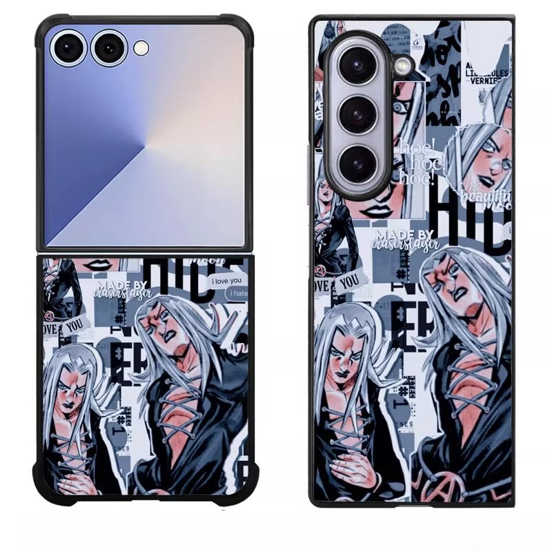 JoJo's Bizarre Adventure Folding Flip Shockproof Hard Case for Samsung Phones