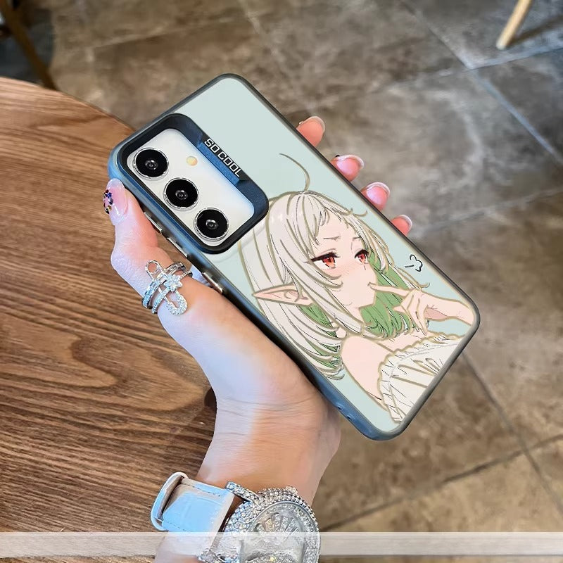 Frieren Sylphiette Anime Shockproof Protective Cover for Samsung Phones