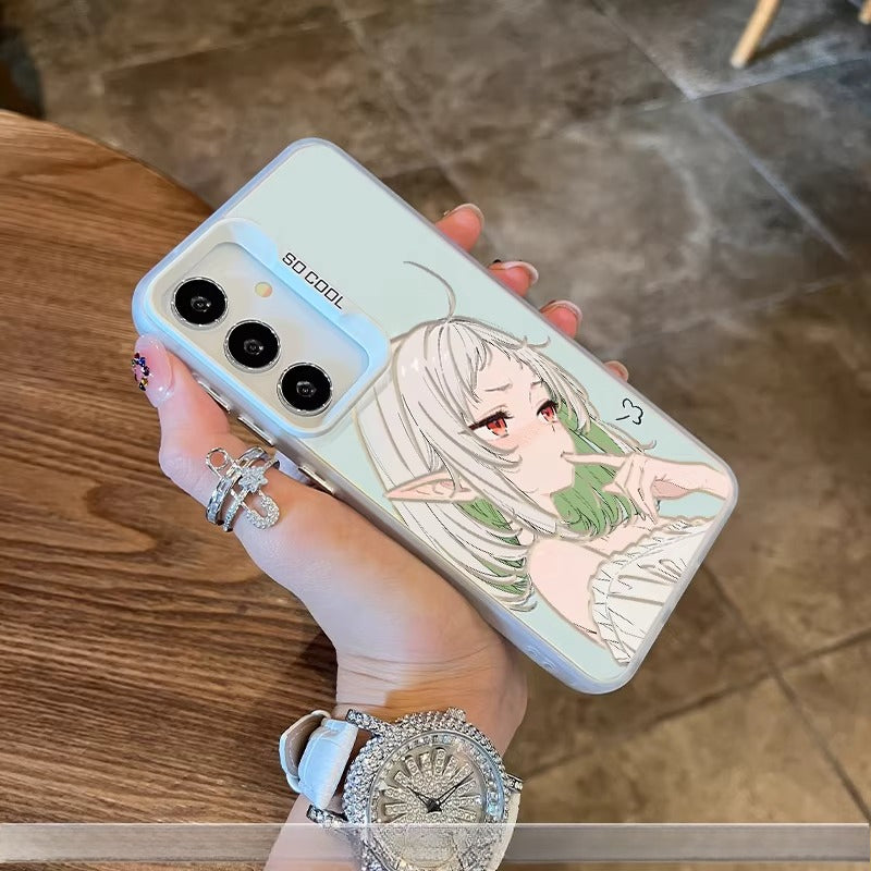Frieren Sylphiette Anime Shockproof Protective Cover for Samsung Phones