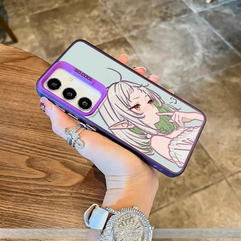 Frieren Sylphiette Anime Shockproof Protective Cover for Samsung Phones