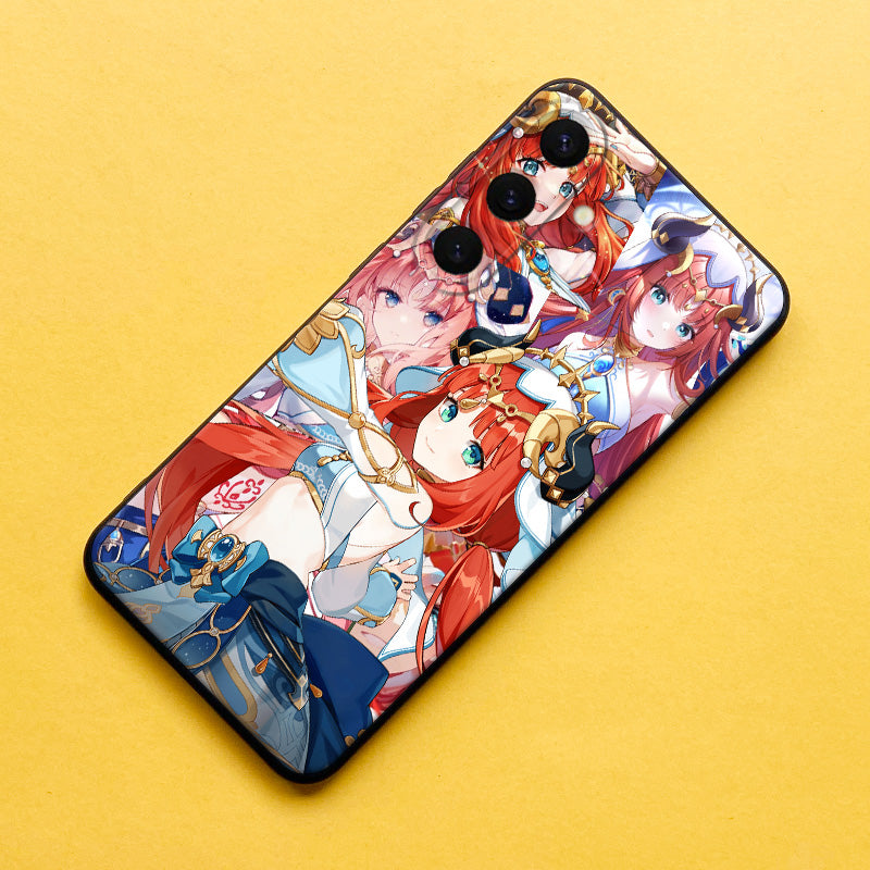 Genshin Impact Matte Silicone Phone Case For Samsung Phones