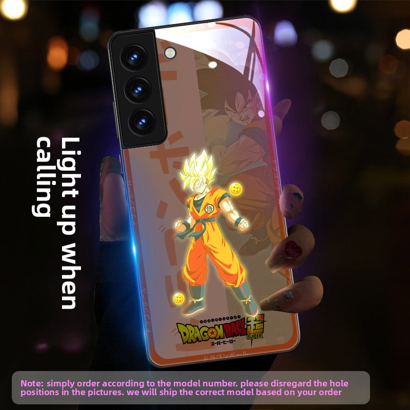 Dragon Ball LED Light Up Tempered Glass Phone Case for The Samsung Galaxy