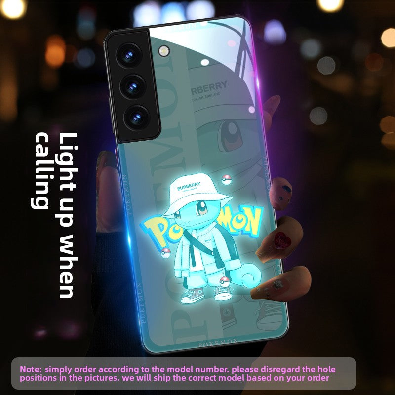 Pokémon Pikachu LED Light Up Tempered Glass Phone Case for The Samsung Galaxy