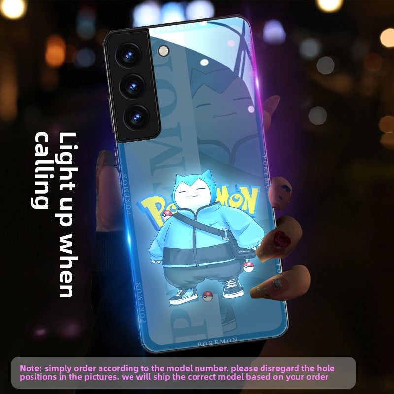 Pokémon Pikachu LED Light Up Tempered Glass Phone Case for The Samsung Galaxy