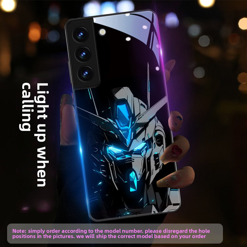Gundam LED Light Up Tempered Glass Phone Case for Samsung