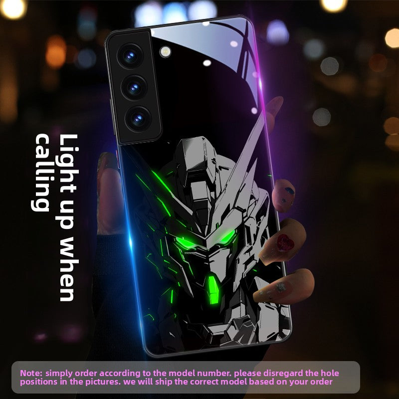 Gundam LED Light Up Tempered Glass Phone Case for Samsung
