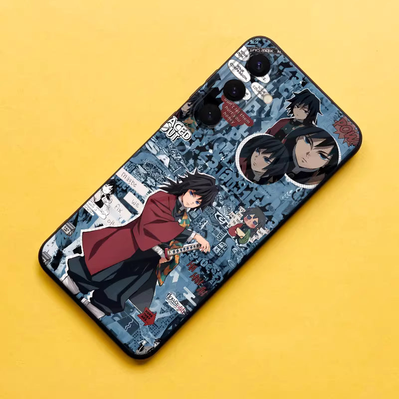 Demon Slayer Matte Soft Silicone Phone Case for Samsung Phones