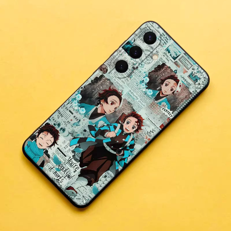 Demon Slayer Matte Soft Silicone Phone Case for Samsung Phones