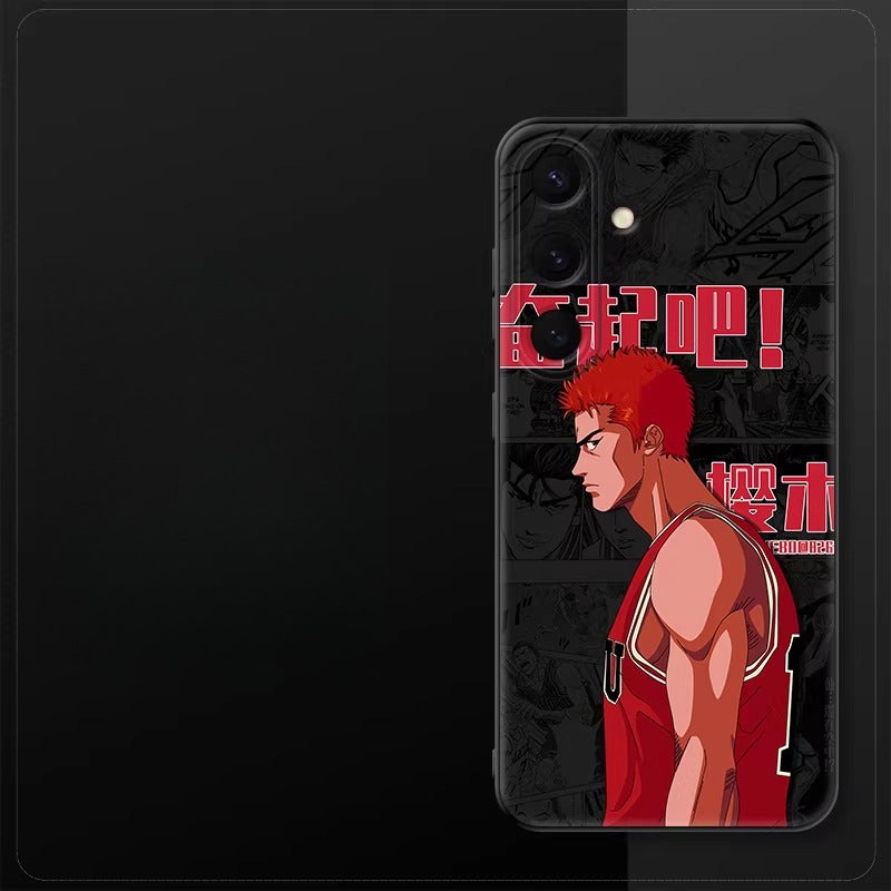 Slam Dunk Sakuragi Hanamichi Matte Silicone Shockproof Case For Samsung Phones